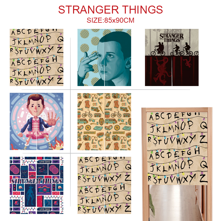 Stranger Things anime door curtain 85*90cm