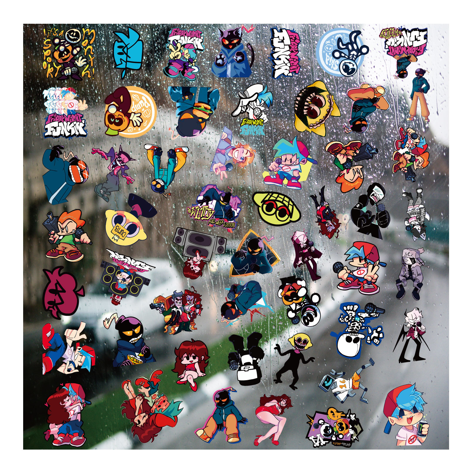 Friday nights at freddys anime 3D sticker price for a set of 51 pcs