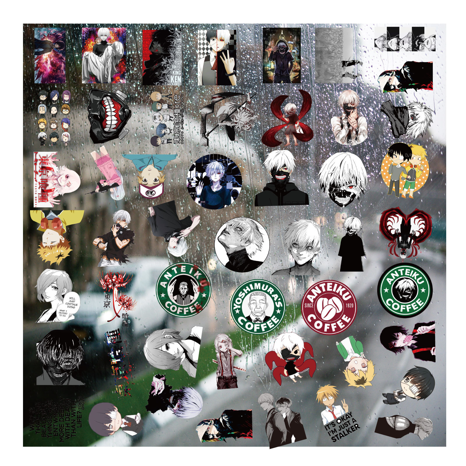 Tokyo Ghoul anime 3D sticker price for a set of 50-52pcs
