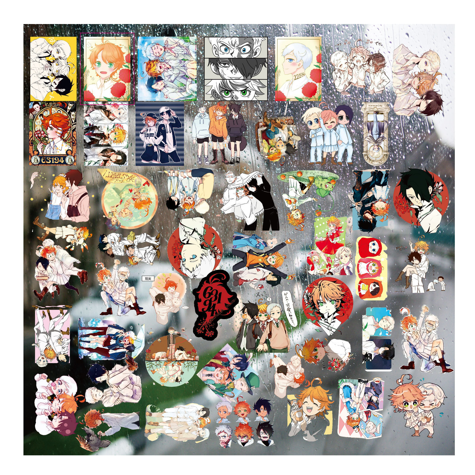 The Promised Neverland anime  3D sticker price for a set of 40-52pcs