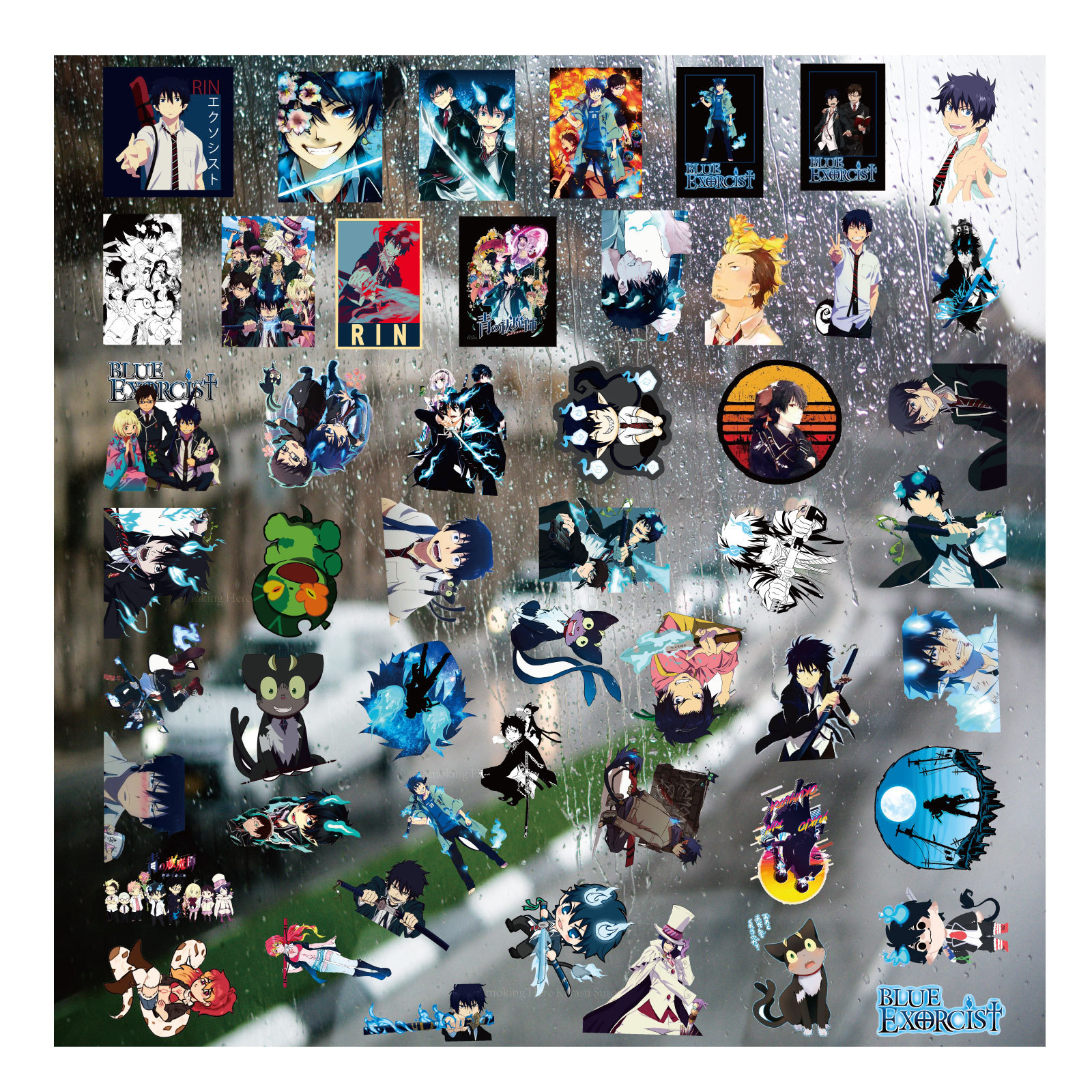 Ao no Exorcist anime 3D sticker price for a set of 51pcs