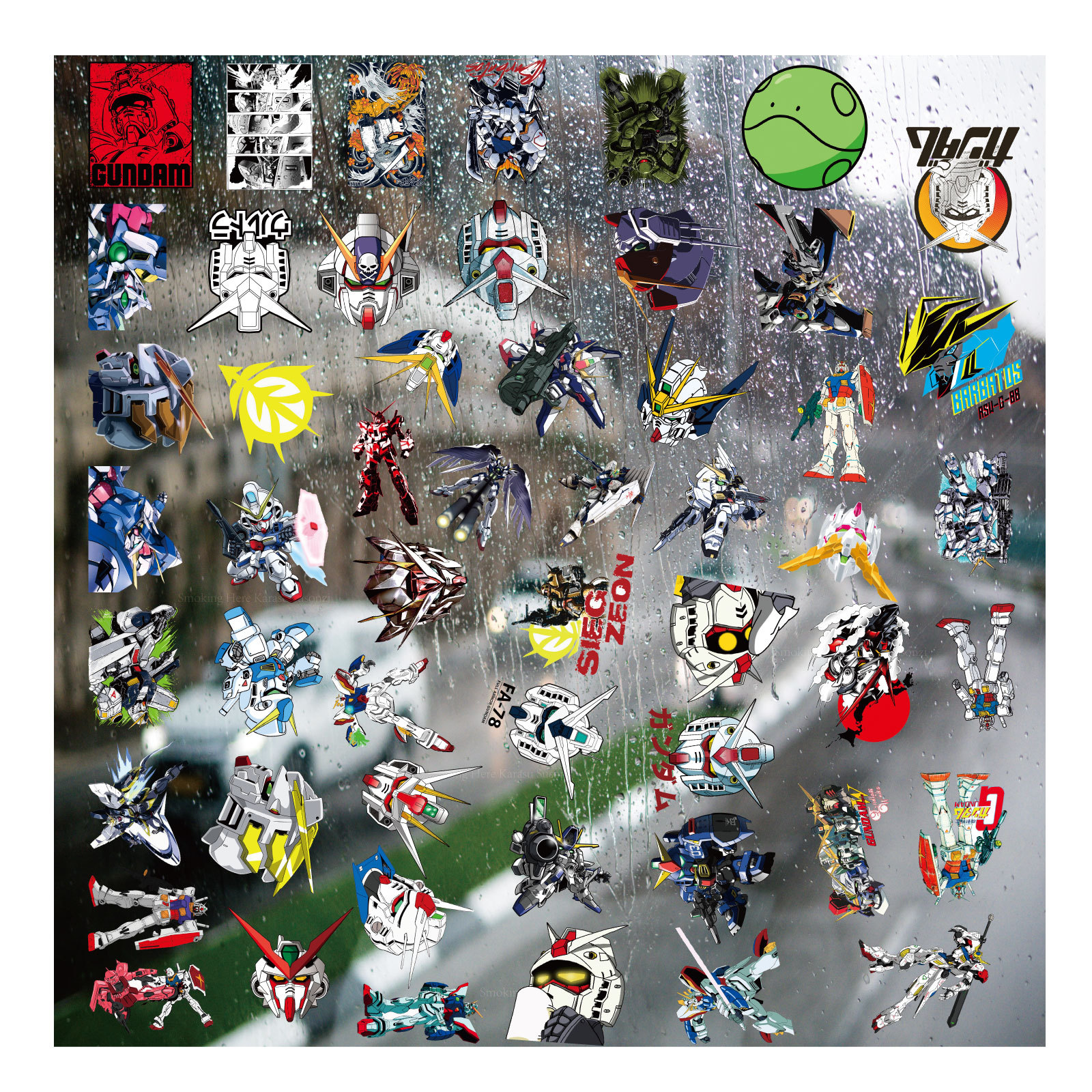 Gundam anime 3D sticker price for a set of 52- 53pcs