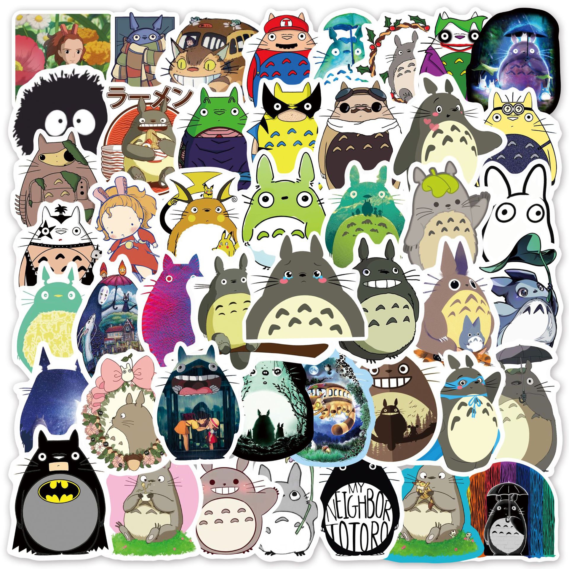 TOTORO anime waterproof stickers (50pcs a set)