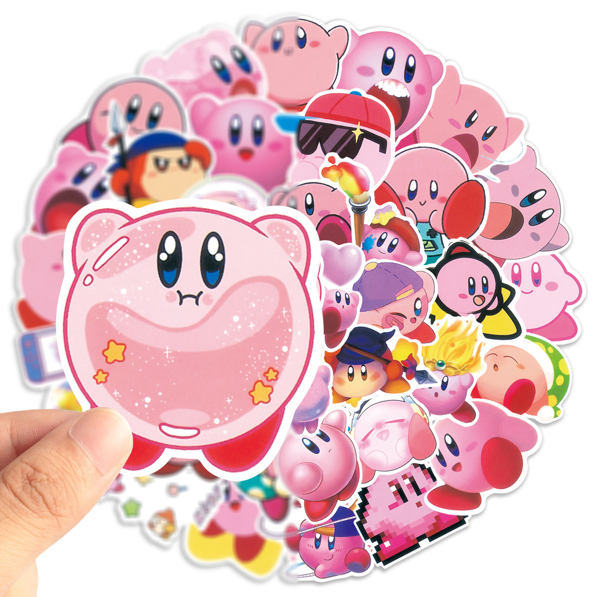 Kirby anime waterproof stickers (52pcs a set)