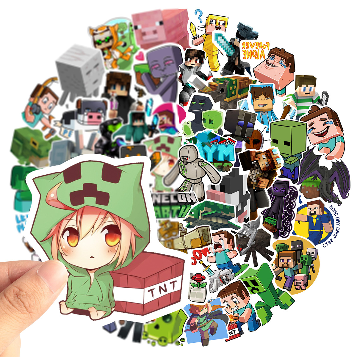 Minecraft anime waterproof stickers (100pcs a set)