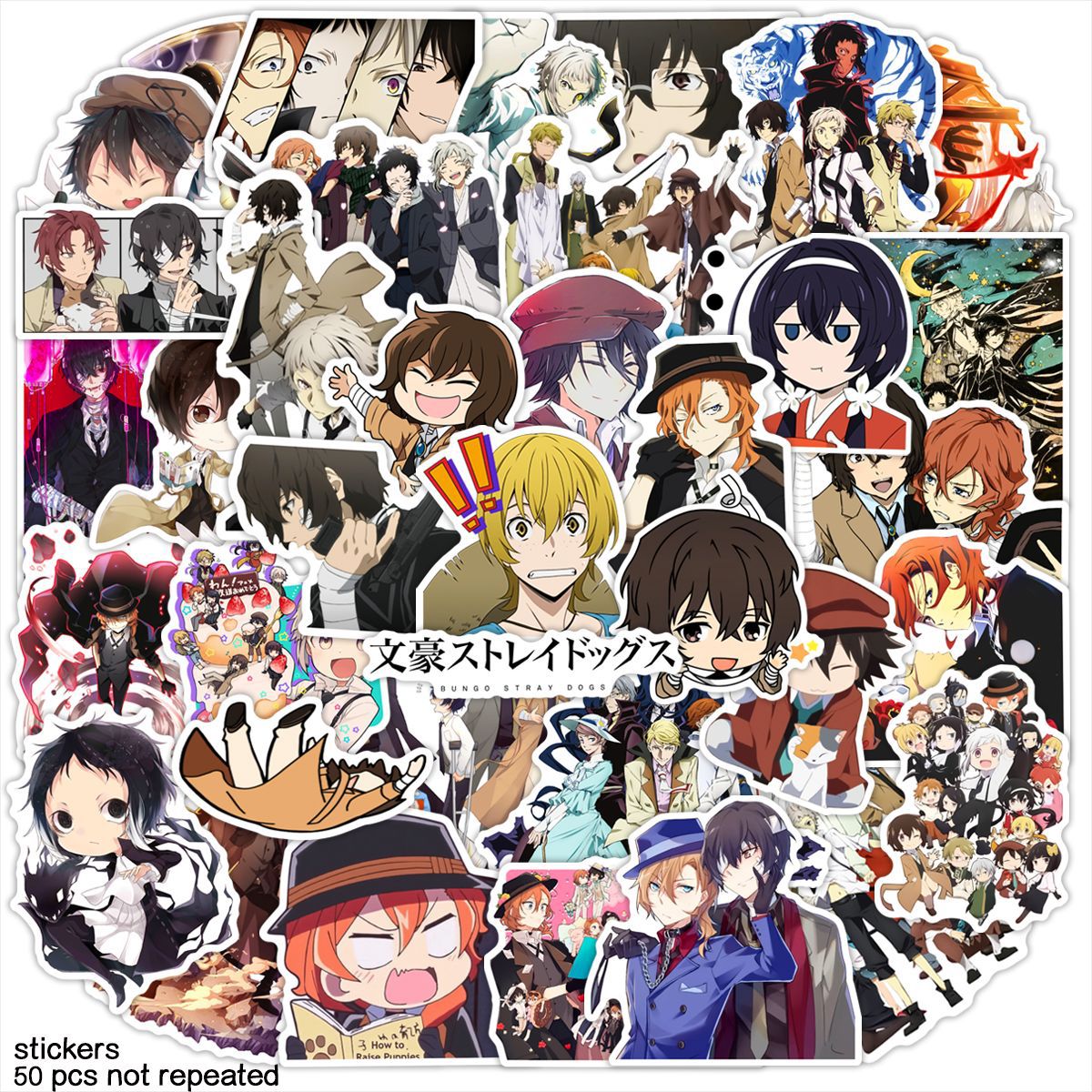 Bungo Stray Dogs anime waterproof stickers (50pcs a set)