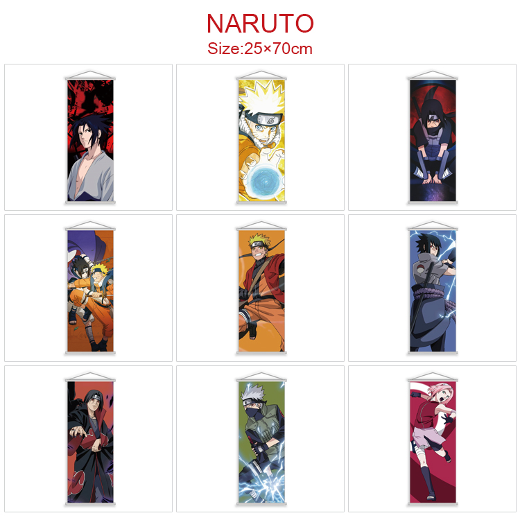 Naruto anime wallscroll 25*70cm price for 5 pcs