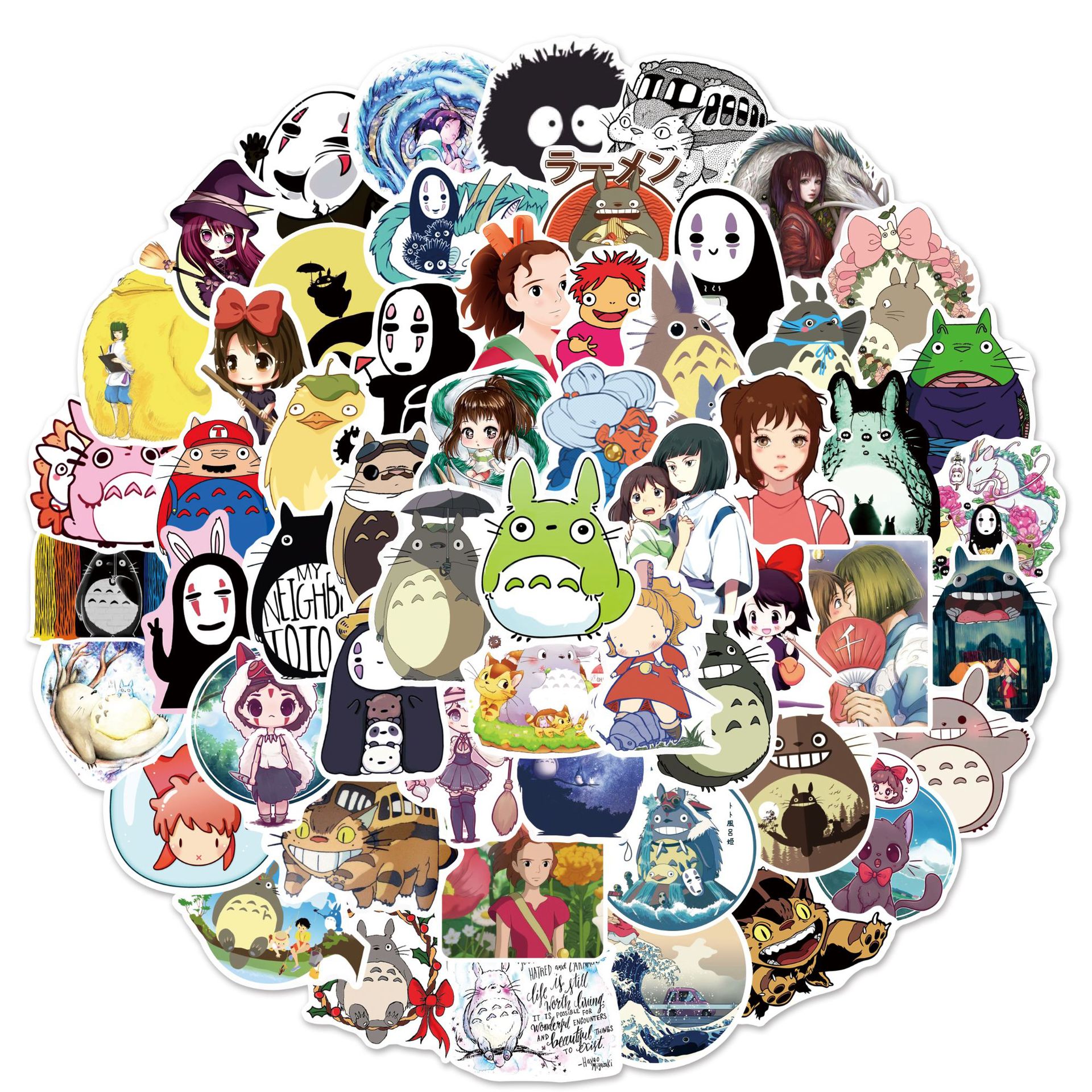 TOTORO anime waterproof stickers (100pcs a set)