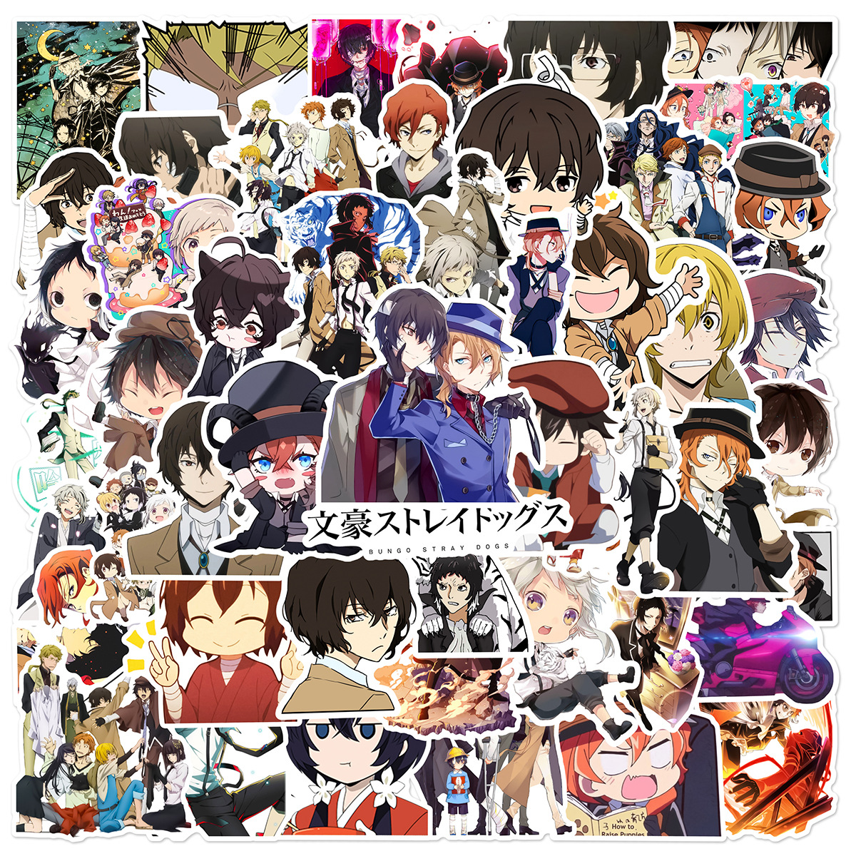 Bungo Stray Dogs anime waterproof stickers (50pcs a set)