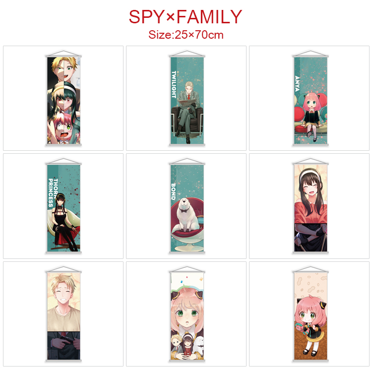 SPY×FAMILY anime wallscroll 25*70cm price for 5 pcs