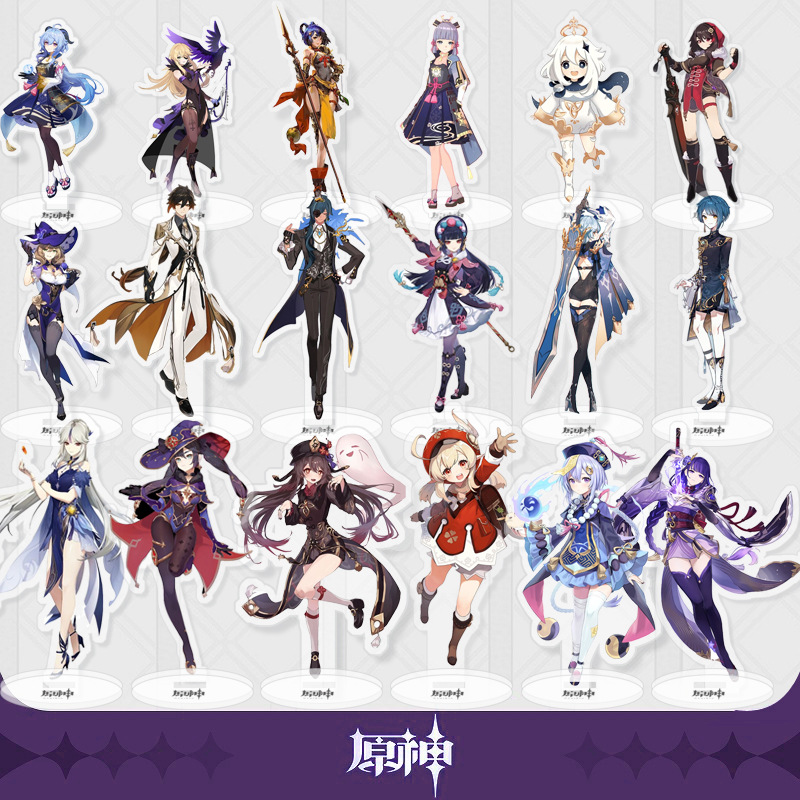 Genshin Impact anime Standing Plates 10cm