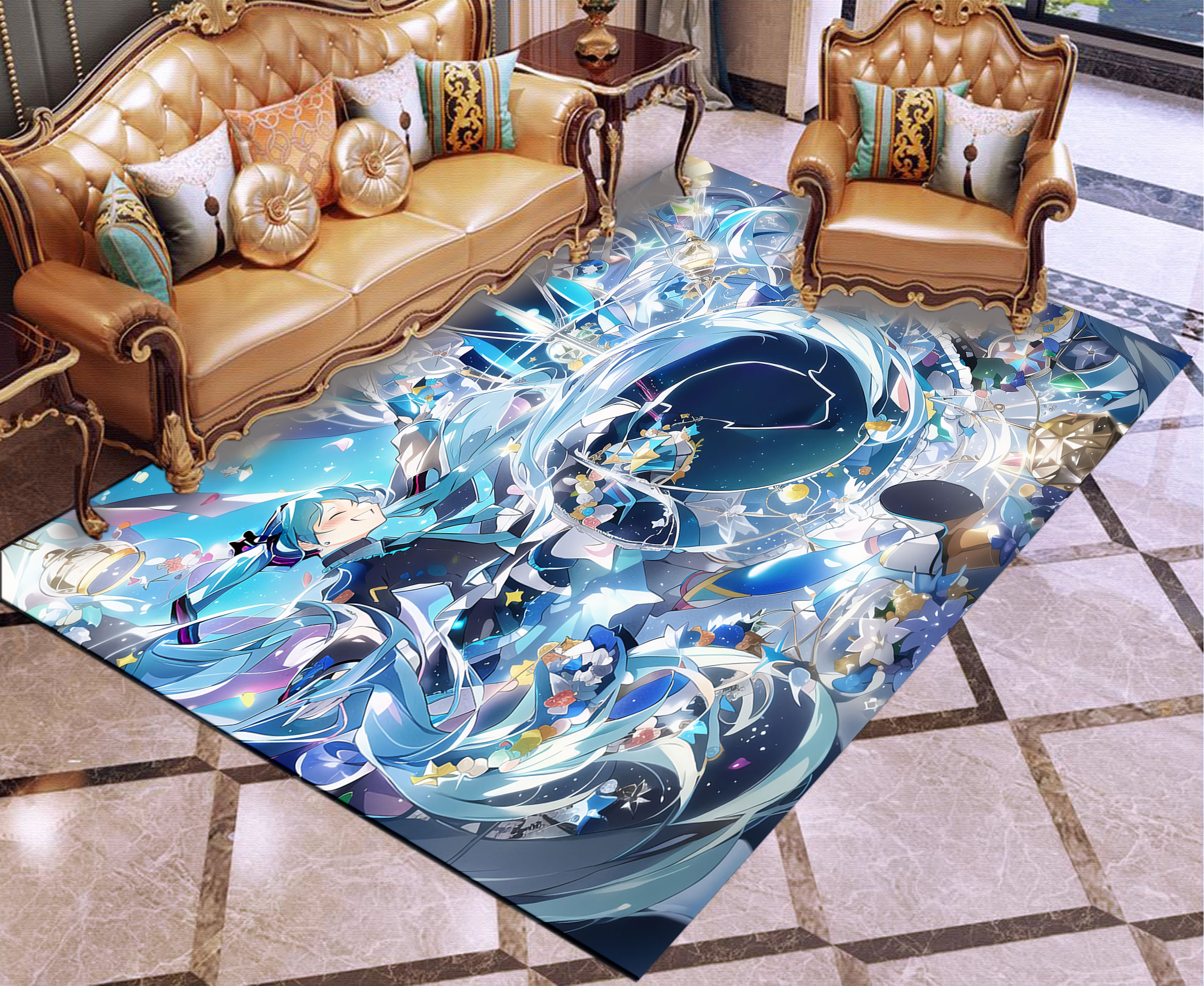 Hatsune Miku anime carpet