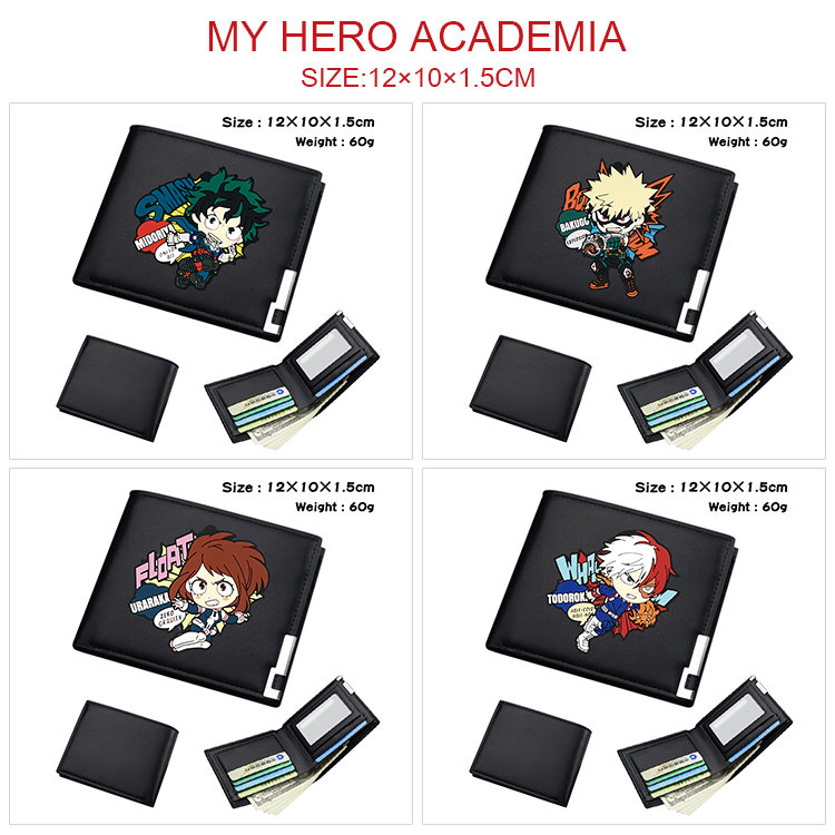 My Hero Academia anime wallet 12*10*1.5cm