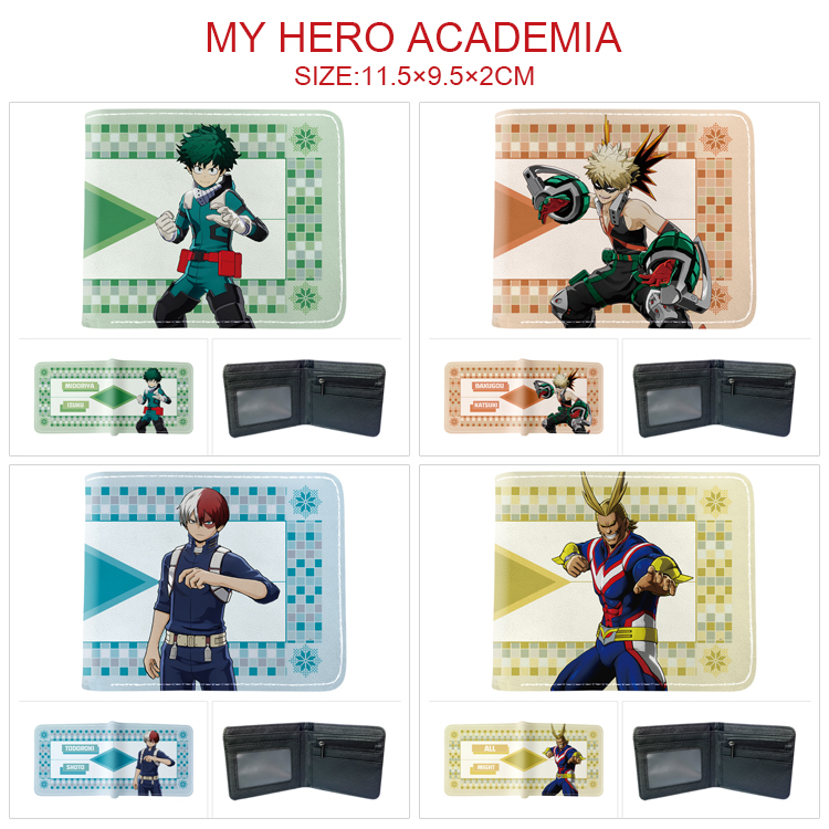 My Hero Academia anime wallet 11.5*9.5*2cm