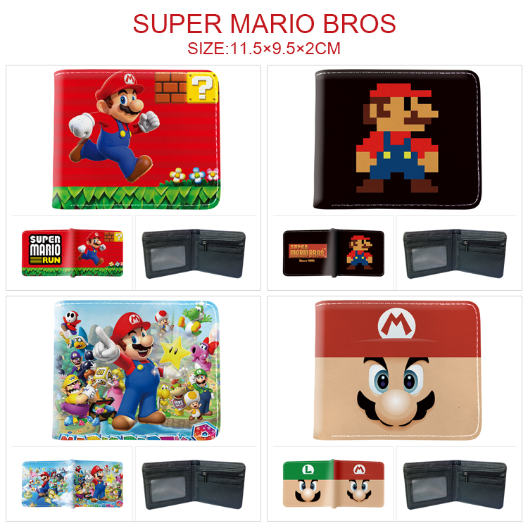 super Mario anime wallet 11.5*9.5*2cm