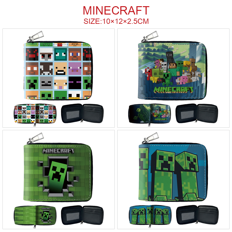 Minecraft anime wallet 10*12*2.5cm