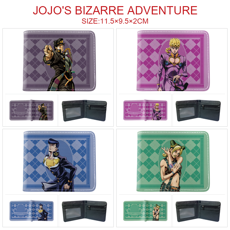JoJos Bizarre Adventure anime wallet 11.5*9.5*2cm