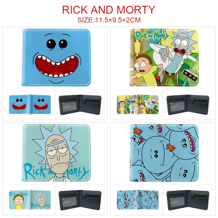 Rick and Morty  anime wallet 11.5*9.5*2cm