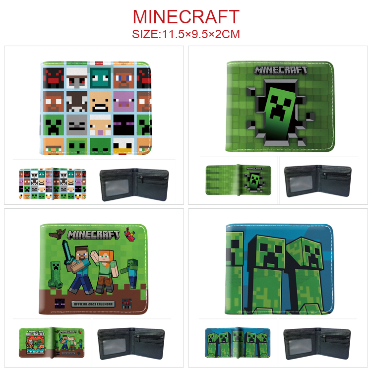 Minecraft anime wallet 11.5*9.5*2cm