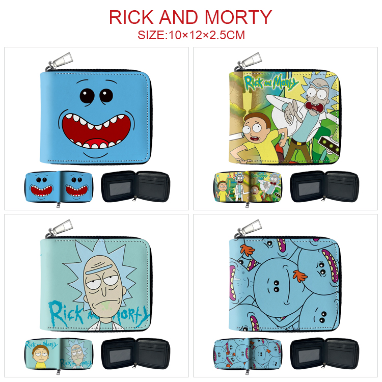 Rick and Morty  anime wallet 10*12*2.5cm