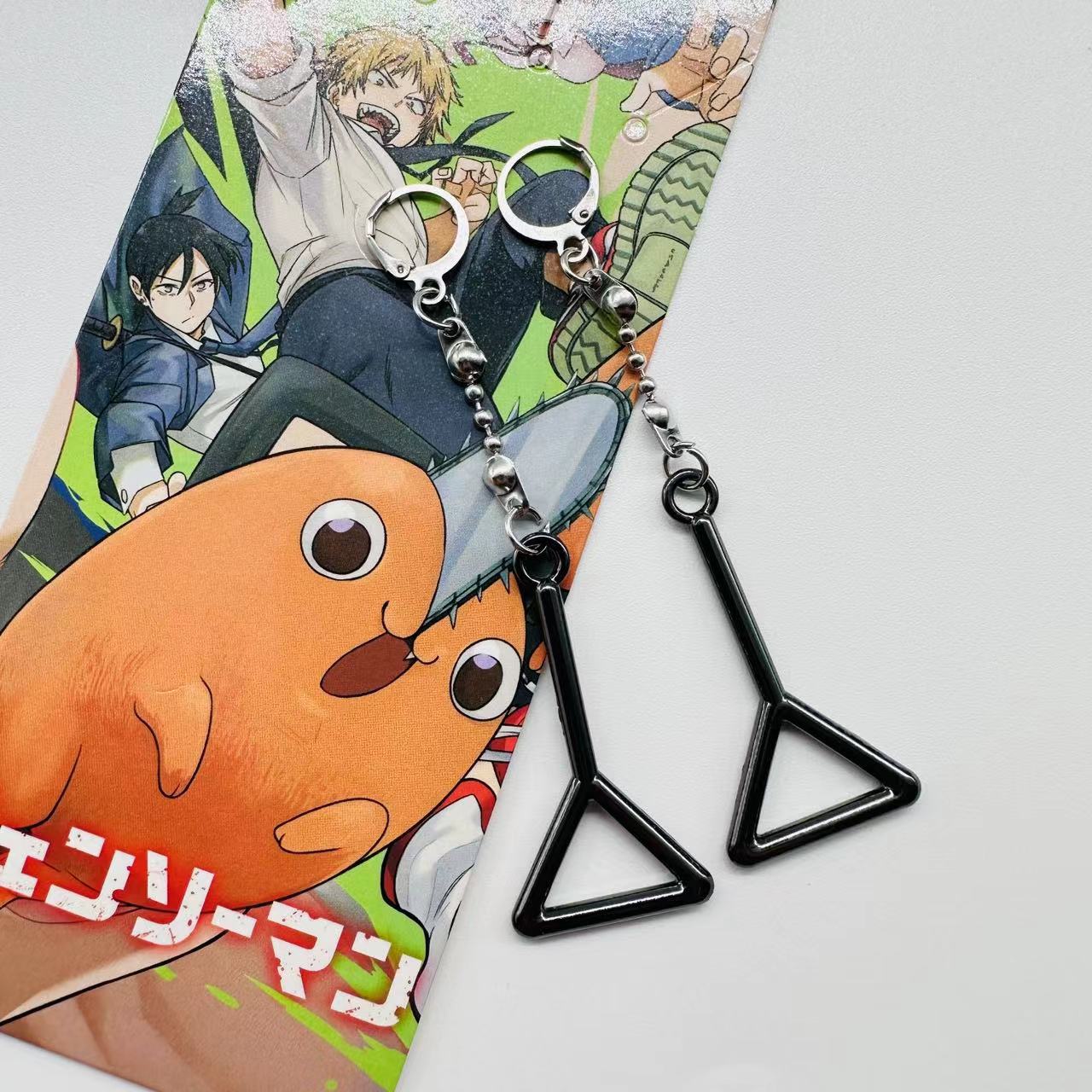 chainsaw man anime earring
