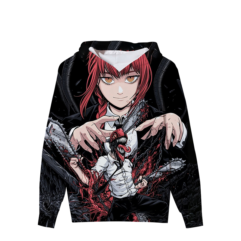 chainsaw man anime hoodie