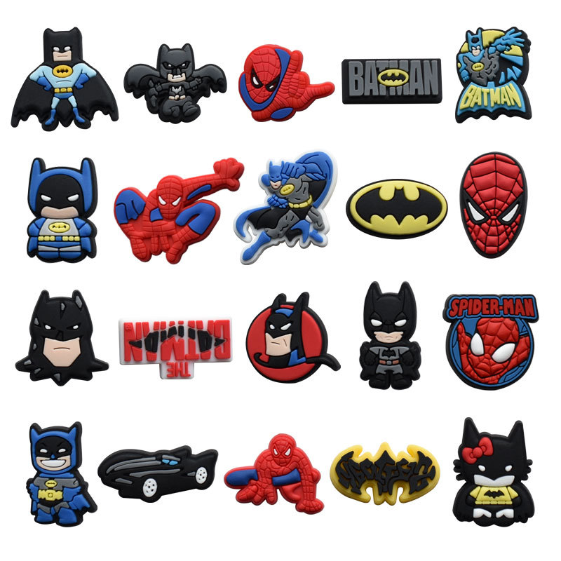 spider man anime rubber shoe sticker price for 100pcs