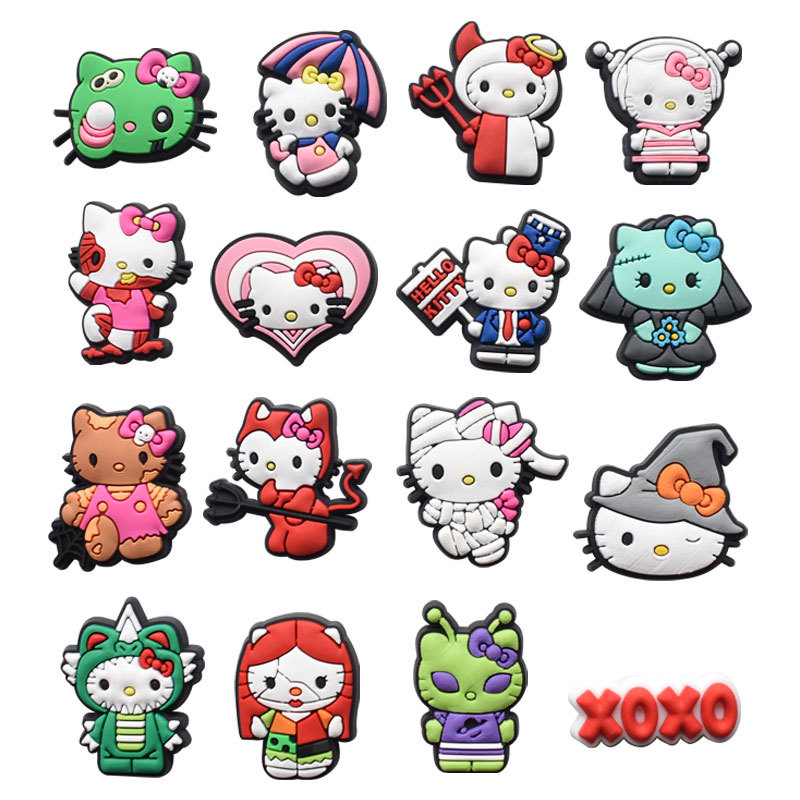 helloKitty anime rubber shoe sticker price for 100pcs