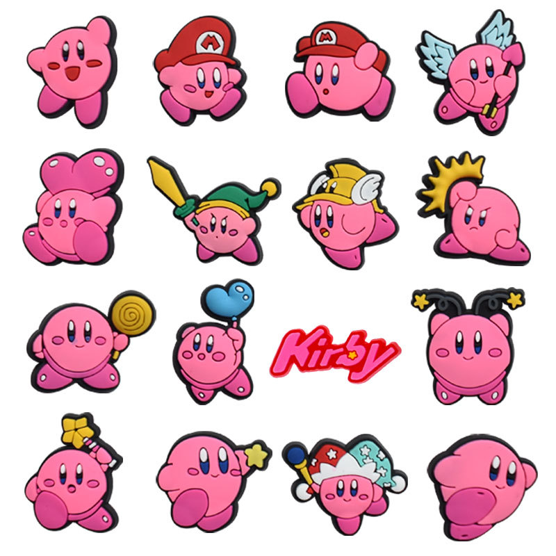 Kirby anime rubber shoe sticker price for 100pcs