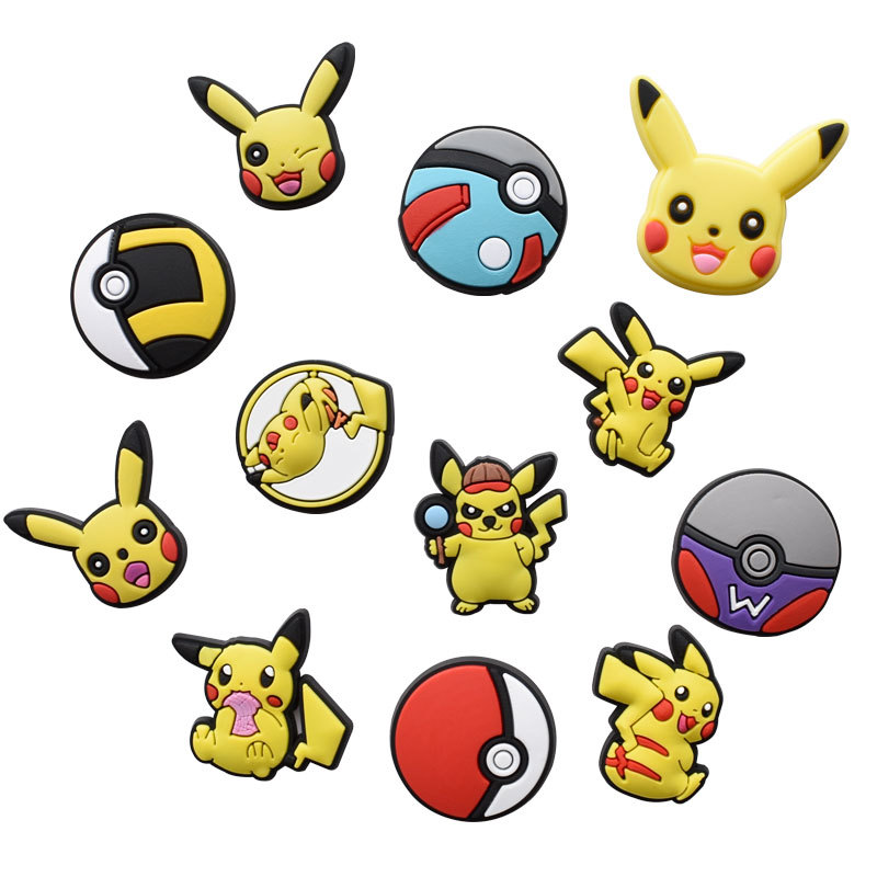 Pokemon anime rubber shoe sticker price for 100pcs