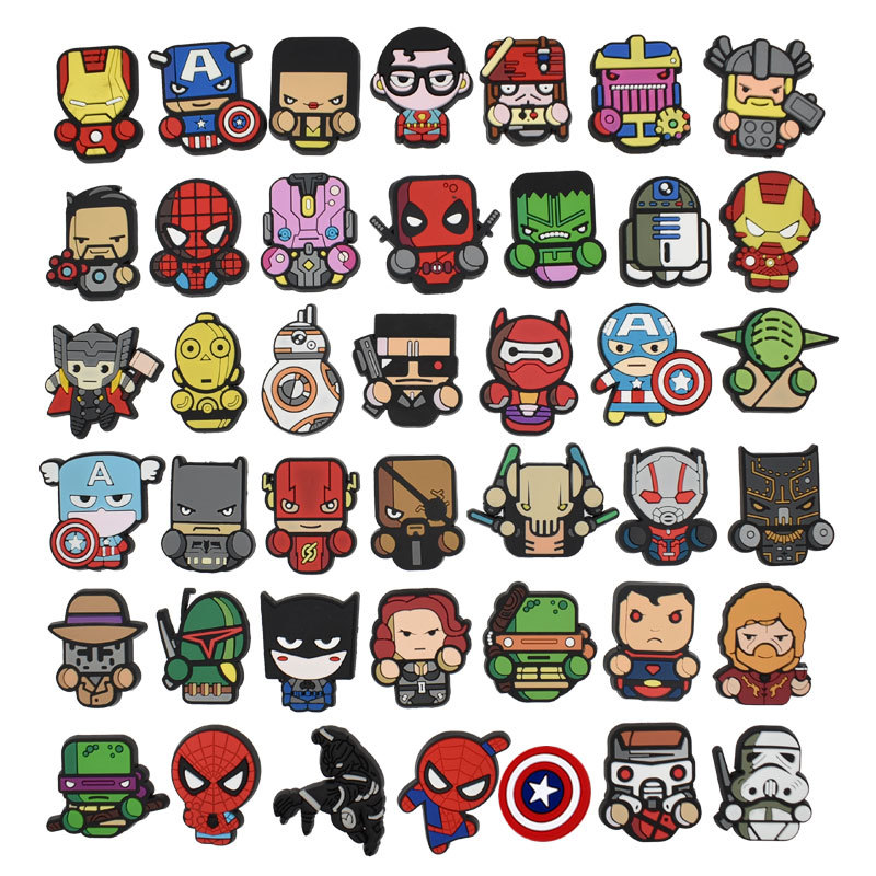 Avengers anime rubber shoe sticker price for 100pcs