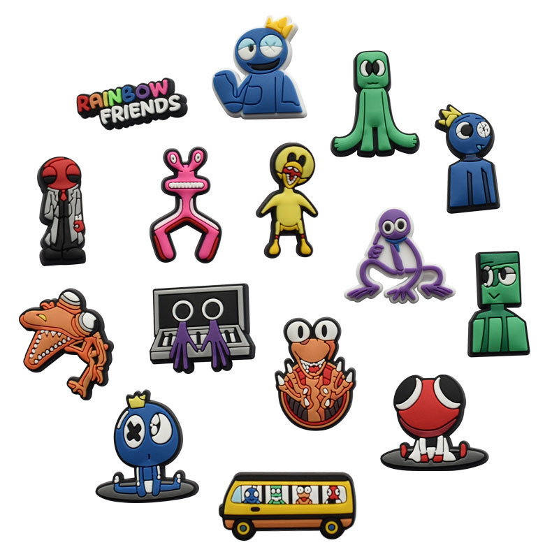 rainbow friends anime rubber shoe sticker price for 100pcs