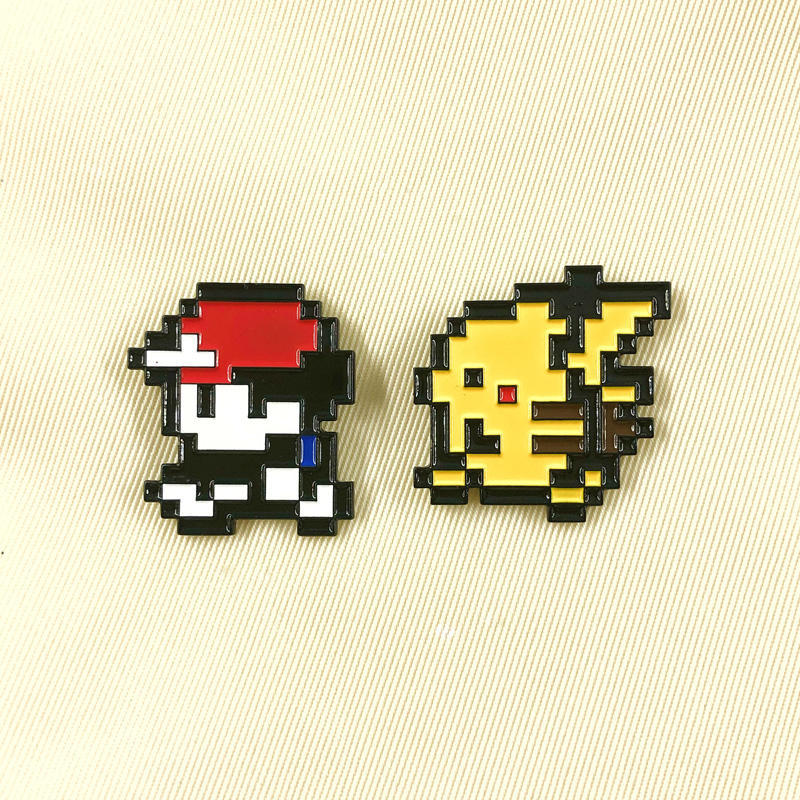 pokemon anime pin  2 pcs a set