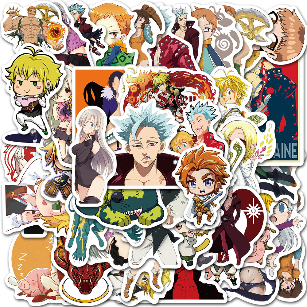 seven deadly sins anime waterproof stickers (50pcs a set)