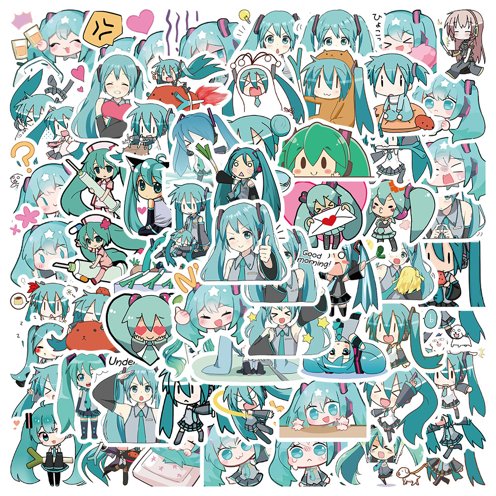 Hatsune Miku anime waterproof stickers (65pcs a set)