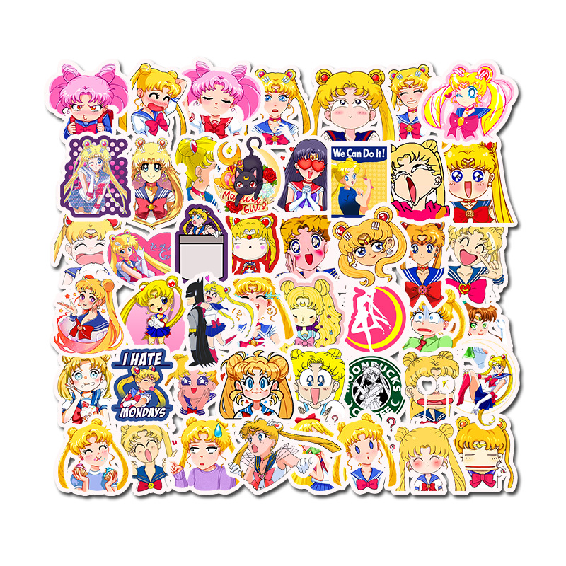 Sailor Moon Crystal anime waterproof stickers (50pcs a set)