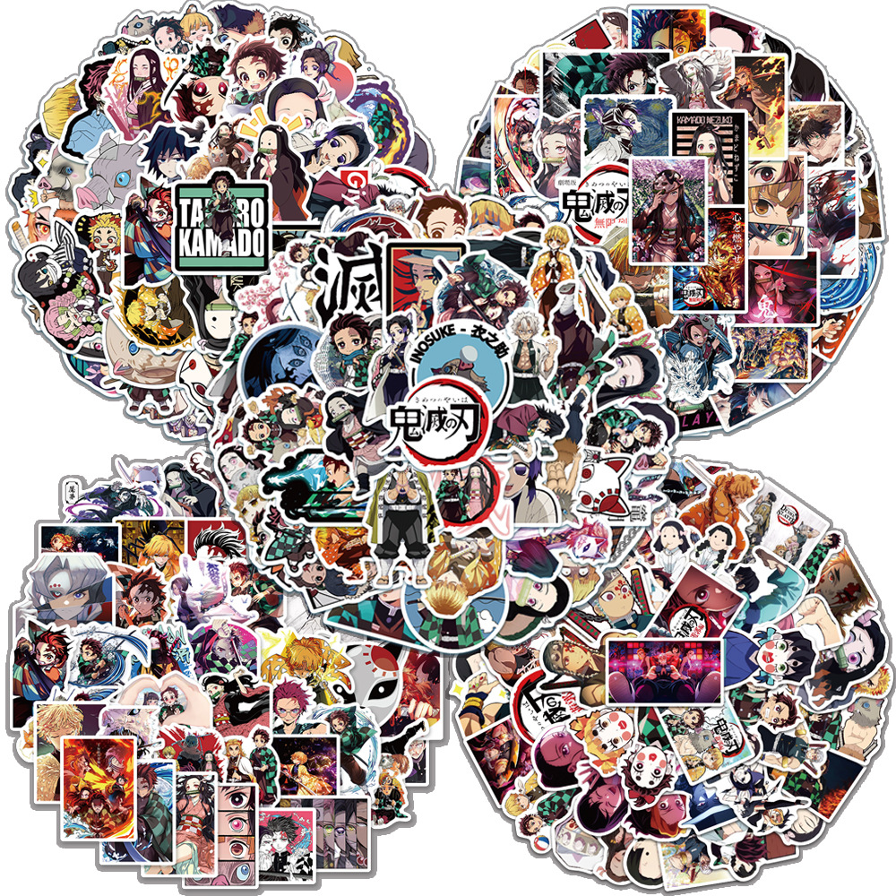 demon slayer kimets anime waterproof stickers (50pcs a set)