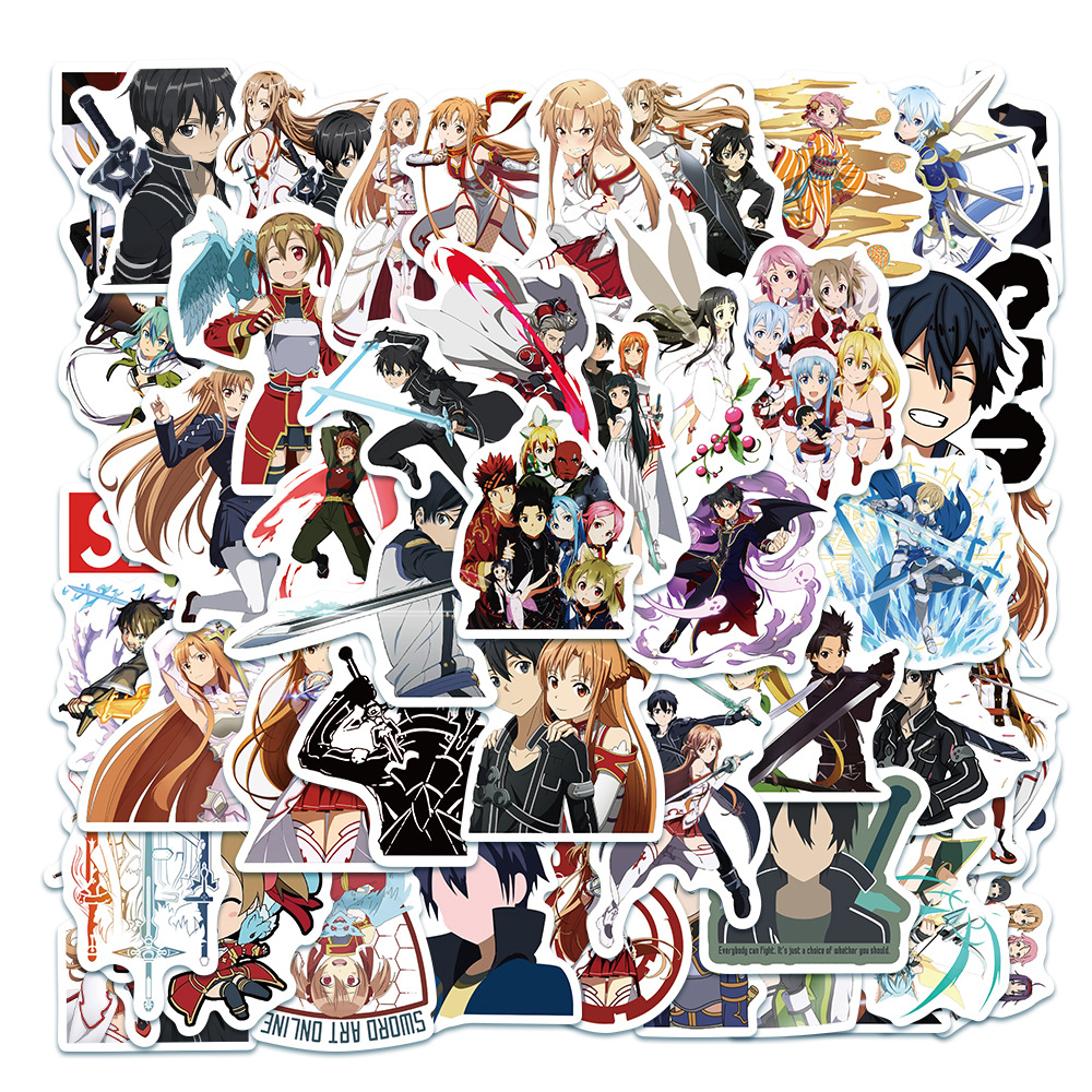 sword art online  anime waterproof stickers (50pcs a set)