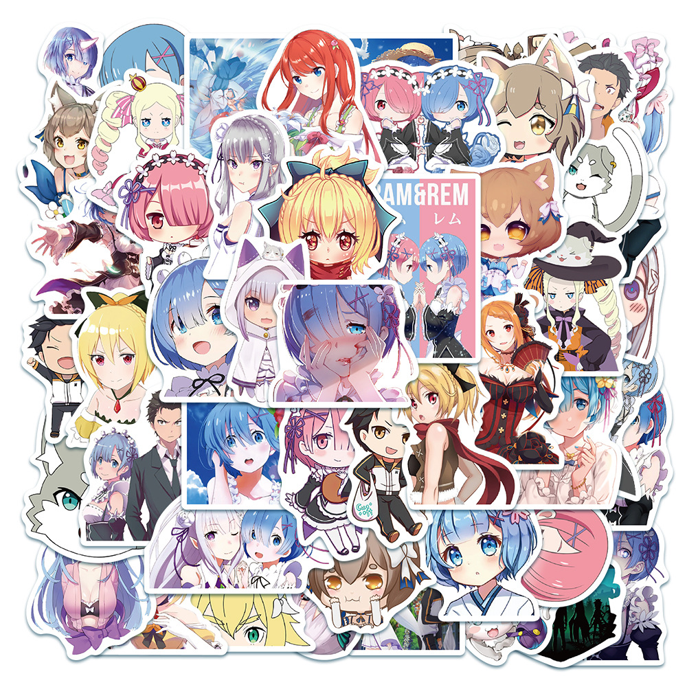 Re Zero Kara Hajimeru Isekai Seikatsu anime waterproof stickers (50pcs a set)