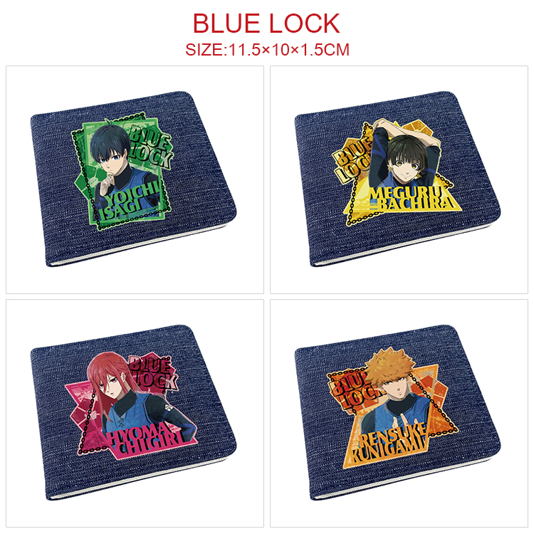 Blue Lock anime wallet 11.5*10*1.5cm