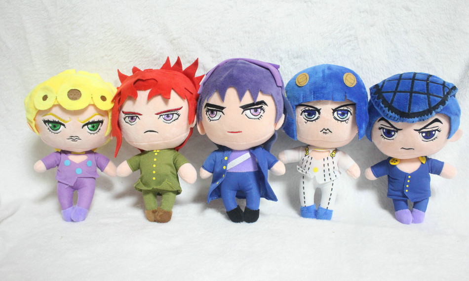 JoJos Bizarre Adventure anime Plush doll 18cm 5 pcs a set