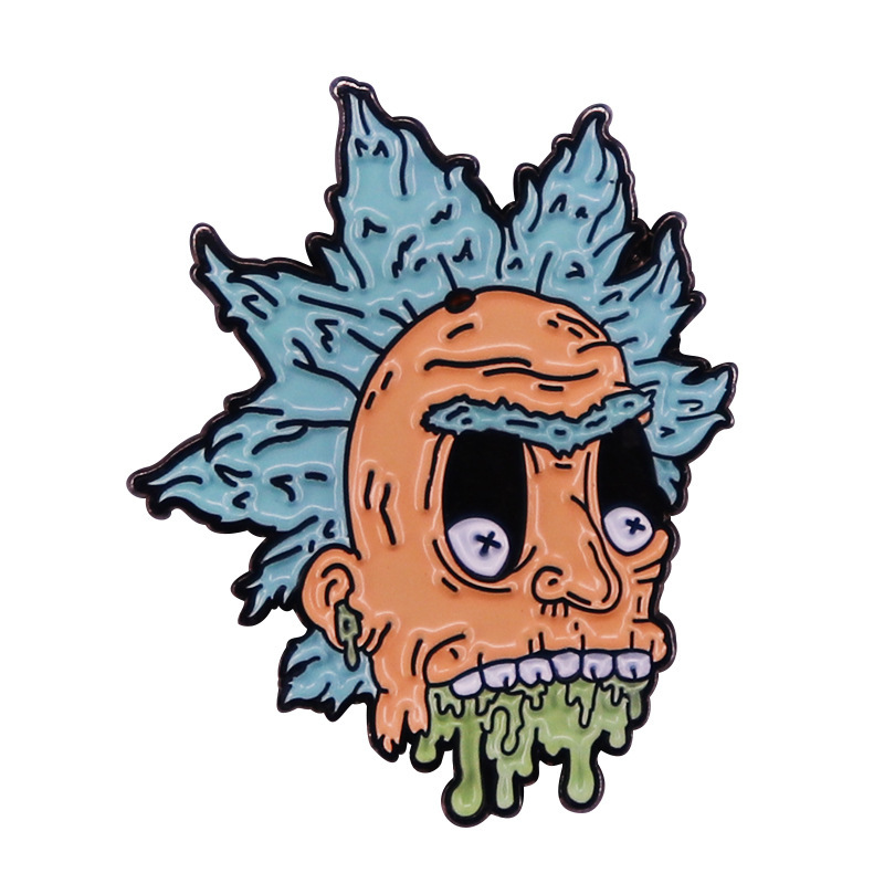 Rick and Morty anime pin