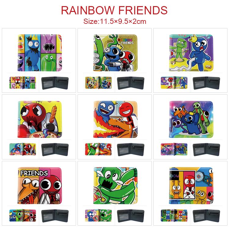 rainbow friends anime wallet 11.5*9.5*2cm