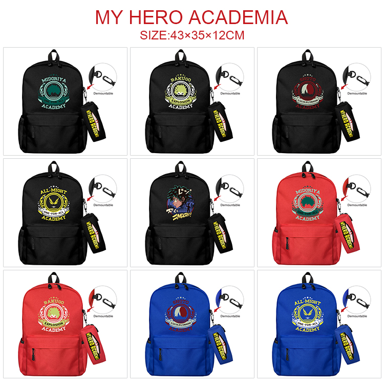 My Hero Academia anime bag+Small pencil case set