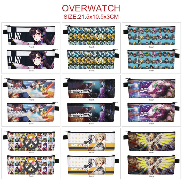 Overwatch anime pencil bag 21.5*10.5*3cm