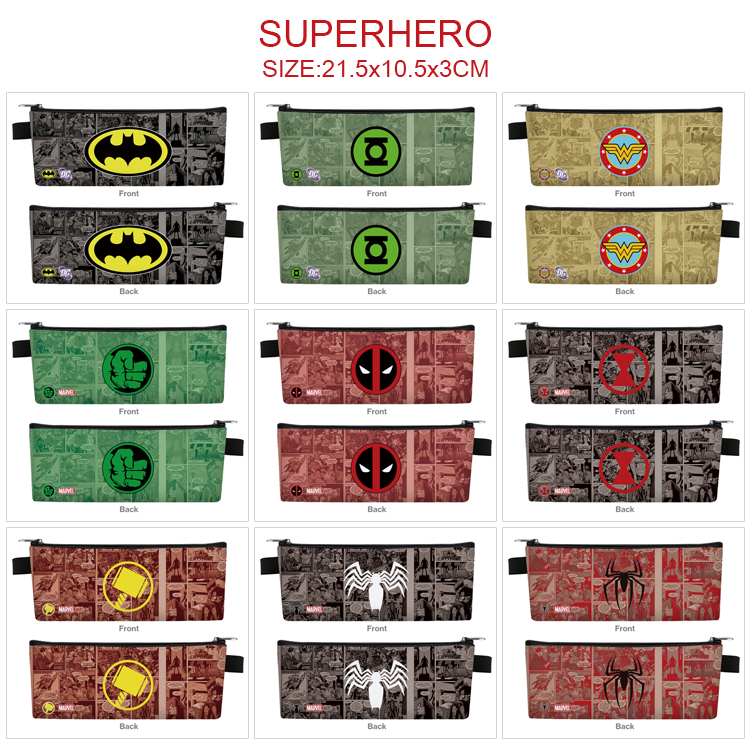 Superhero anime pencil bag 21.5*10.5*3cm