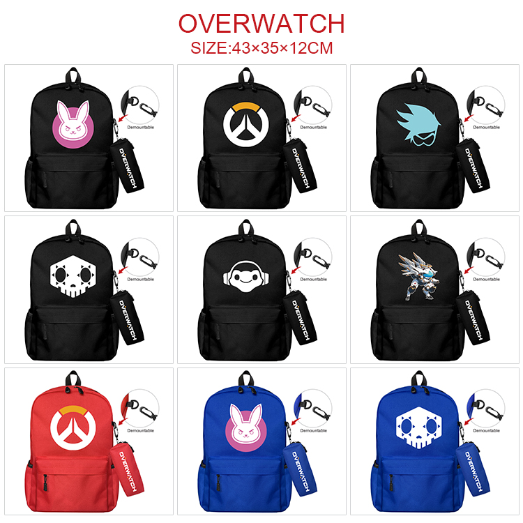 Overwatch anime bag+Small pencil case set