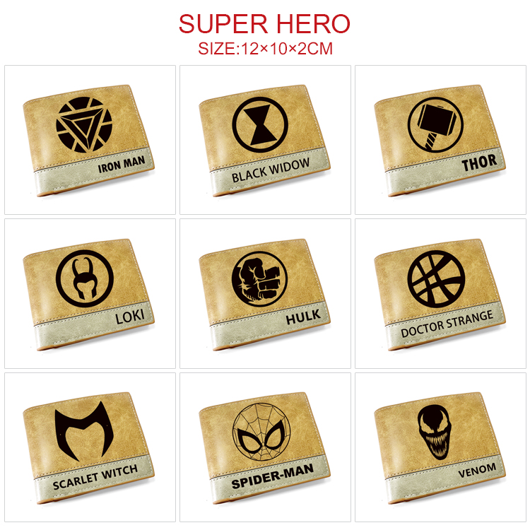 Superhero anime wallet 12*10*2cm