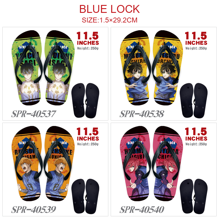 Blue Lock anime flip flops shoes slippers a pair