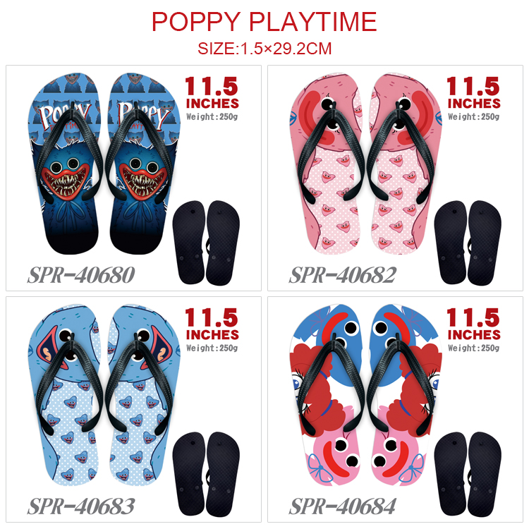 Poppy Playtime anime flip flops shoes slippers a pair